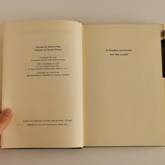 Puzzle Math 1958 George Gamow Book, Marvin Stern Canadian Ed. w/DJ - Picture 7 of 10